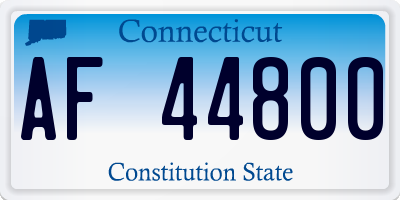 CT license plate AF44800