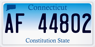 CT license plate AF44802