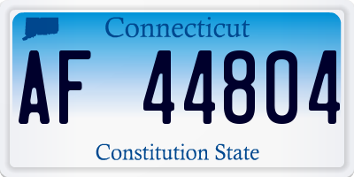 CT license plate AF44804