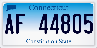 CT license plate AF44805