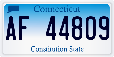 CT license plate AF44809