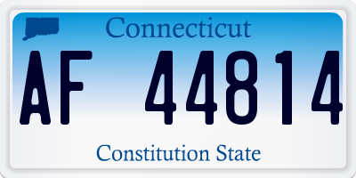 CT license plate AF44814