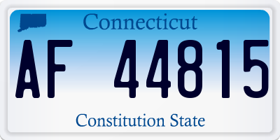CT license plate AF44815