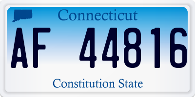 CT license plate AF44816