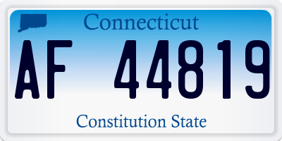 CT license plate AF44819