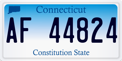 CT license plate AF44824