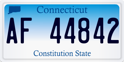 CT license plate AF44842