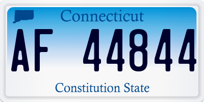CT license plate AF44844