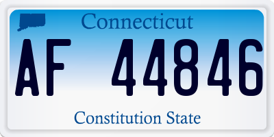 CT license plate AF44846