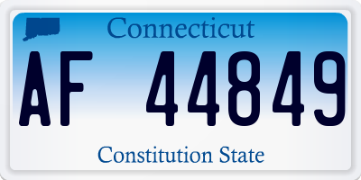 CT license plate AF44849