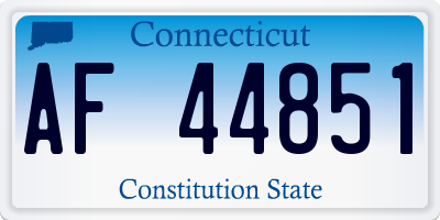 CT license plate AF44851