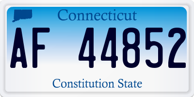 CT license plate AF44852