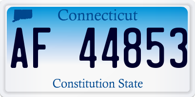 CT license plate AF44853