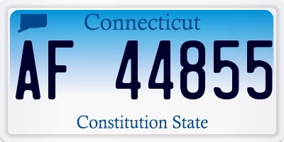CT license plate AF44855