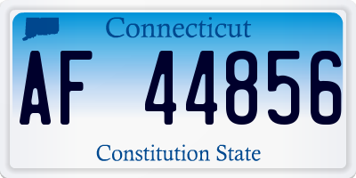 CT license plate AF44856