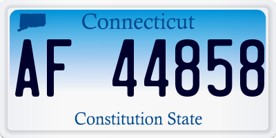 CT license plate AF44858