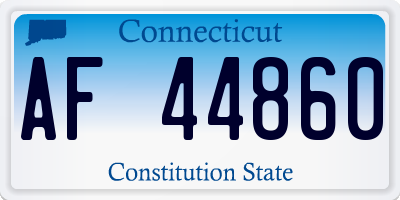 CT license plate AF44860