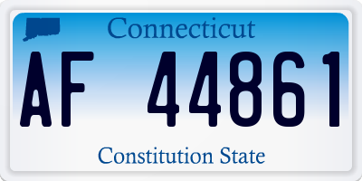 CT license plate AF44861