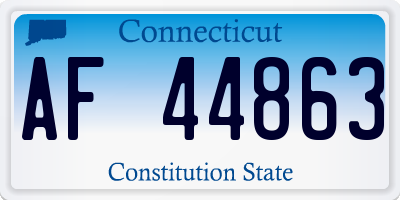 CT license plate AF44863