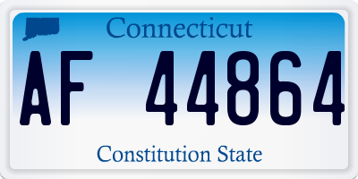 CT license plate AF44864