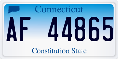 CT license plate AF44865