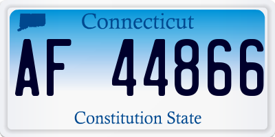 CT license plate AF44866