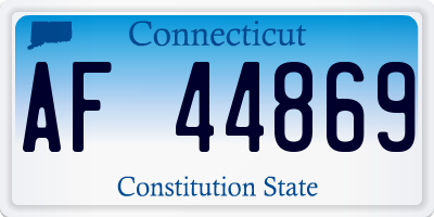 CT license plate AF44869