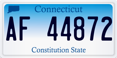 CT license plate AF44872