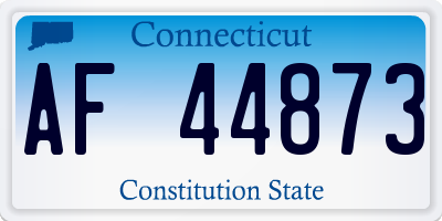 CT license plate AF44873