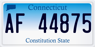 CT license plate AF44875