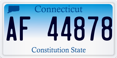 CT license plate AF44878