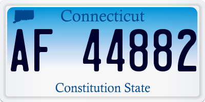 CT license plate AF44882