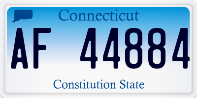 CT license plate AF44884
