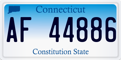 CT license plate AF44886