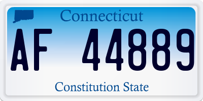CT license plate AF44889
