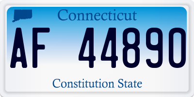 CT license plate AF44890