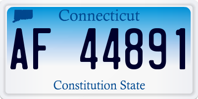 CT license plate AF44891