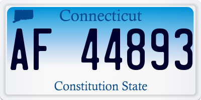 CT license plate AF44893