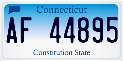 CT license plate AF44895
