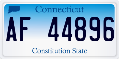 CT license plate AF44896