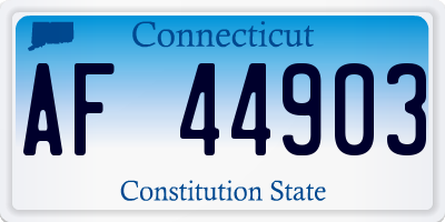 CT license plate AF44903