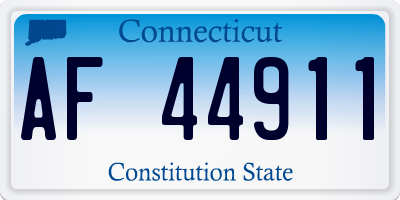 CT license plate AF44911