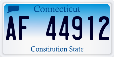 CT license plate AF44912