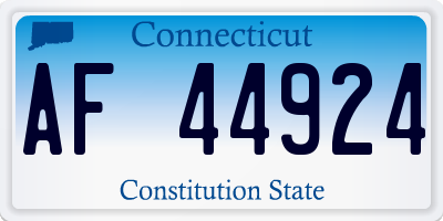 CT license plate AF44924