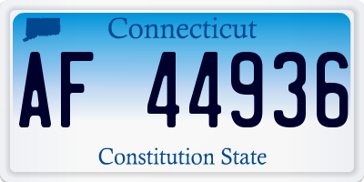 CT license plate AF44936