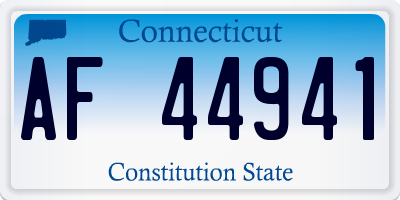 CT license plate AF44941