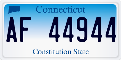 CT license plate AF44944