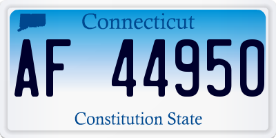 CT license plate AF44950
