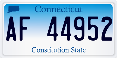 CT license plate AF44952