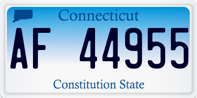 CT license plate AF44955